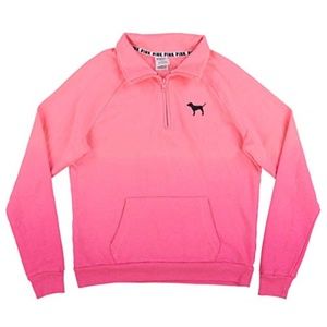 🔮Victoria's Secret Pink Ombre Quarter Zip XS